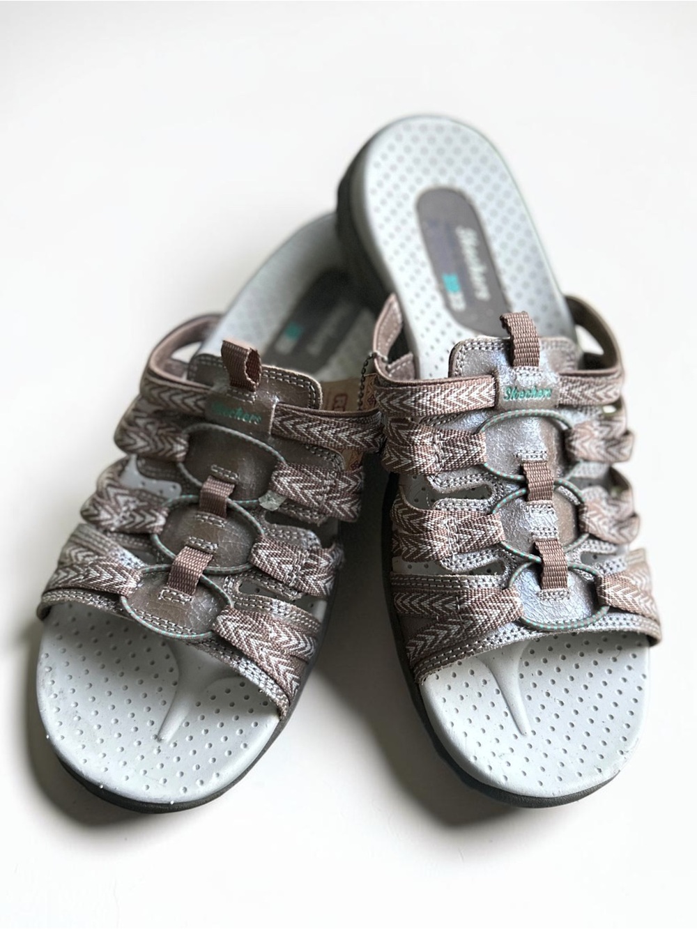Skechers Womens Reggae Repetition Sandals 10 Comfort New Style 40873